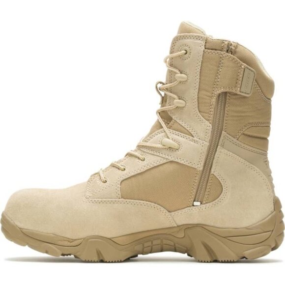 Bates Boots GX-8 SZ.10M Desert Tan Front Lace/Side Zipper E02276 Composite Toe - Picture 3 of 5